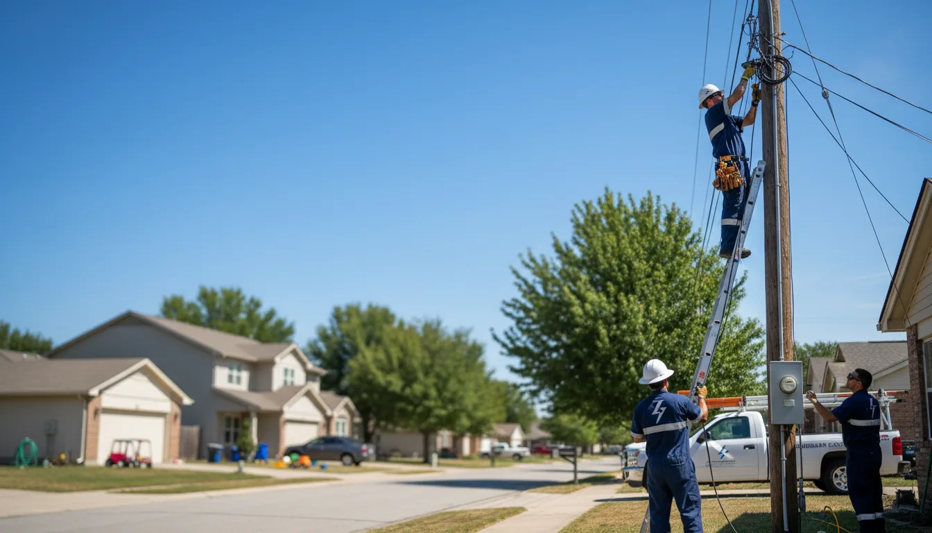 Residential electrician providing installation services in Powhatan, LA